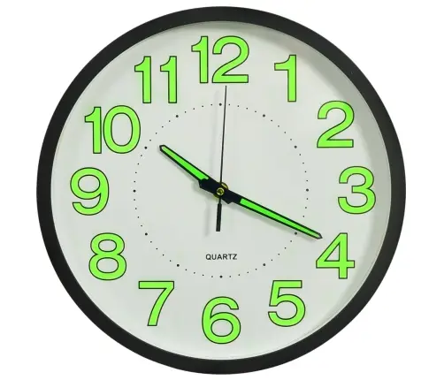 Sienas Pulkstenis, Izgaismots, Melns, 30 Cm Vidaxl