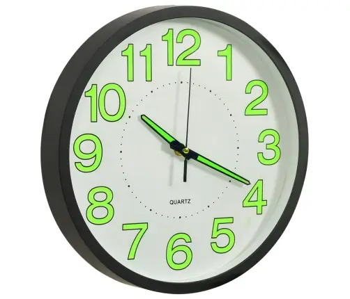 Sienas Pulkstenis, Izgaismots, Melns, 30 Cm Vidaxl