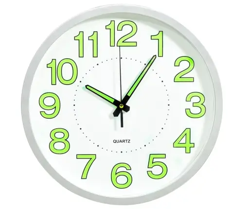 Sienas Pulkstenis, Izgaismots, Balts, 30 Cm Vidaxl