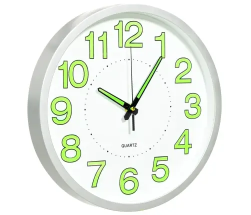 Sienas Pulkstenis, Izgaismots, Balts, 30 Cm Vidaxl