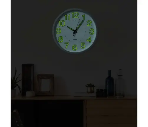 Sienas Pulkstenis, Izgaismots, Balts, 30 Cm Vidaxl