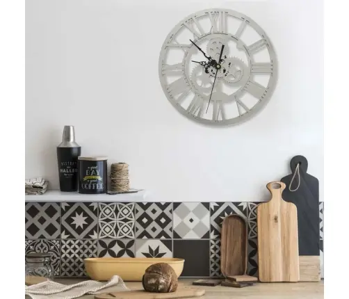 Sieninis Laikrodis, Sidabrinės Spalvos, 30cm Akrilas