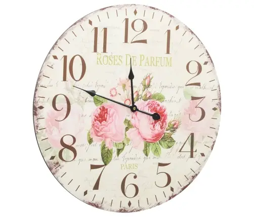Vintāžas Sienas Pulkstenis, Ziedi, 60 Cm Vidaxl