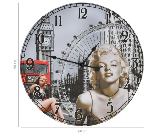 Vintāžas Sienas Pulkstenis, 60 Cm Vidaxl