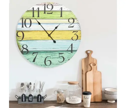 Sienas Pulkstenis, Daudzkrāsains, 60 Cm, Mdf Vidaxl