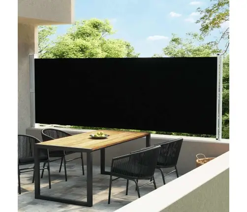 Ištraukiama Šoninė Kiemo Markizė, Juodos Spalvos, 600X160Cm