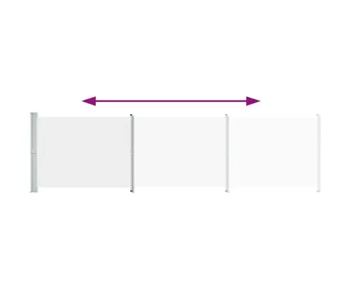 Izvelkama Sānu Markīze, Krēmkrāsas, 600X160 Cm Vidaxl