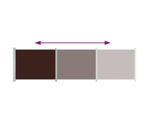 Izvelkama Sānu Markīze, Brūna, 600X160 Cm Vidaxl