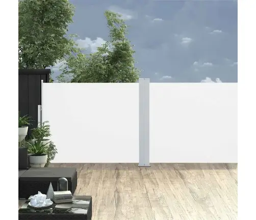 Izvelkama Sānu Markīze, Krēmkrāsas, 140X1200 Cm Vidaxl