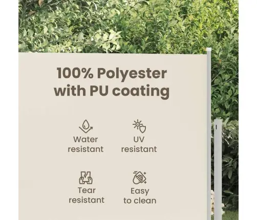 Izvelkama Sānu Markīze, Krēmkrāsas, 180X300 Cm Vidaxl