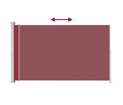 Lahtitõmmatav Terrassi Külgsein, 180 X 300 cm Punane