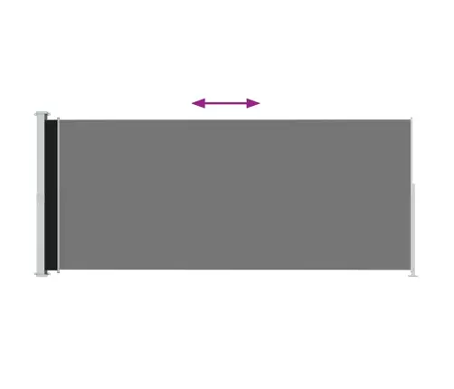 Izvelkama Sānu Markīze, Melna, 180X500 Cm Vidaxl