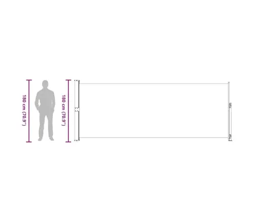 Izvelkama Sānu Markīze, Brūna, 180X500 Cm Vidaxl