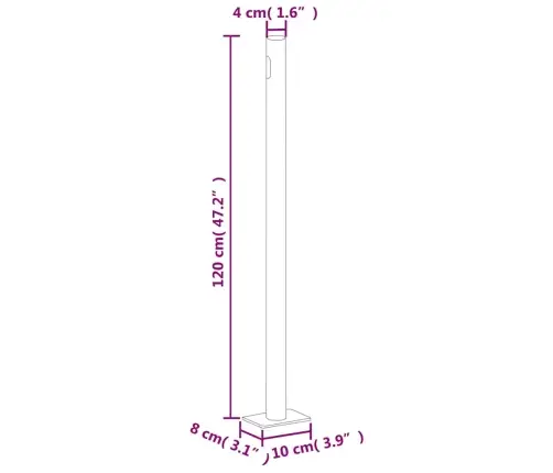 Izvelkama Sānu Markīze, Pelēka, 200X300 Cm Vidaxl