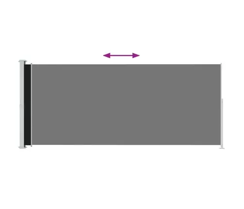 Izvelkama Sānu Markīze, 200X500 Cm, Melna Vidaxl