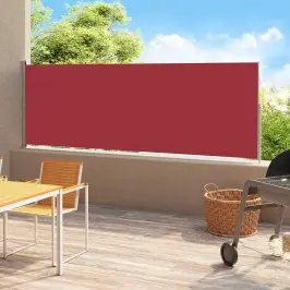Lahtitõmmatav Terrassi Külgsein, 200 X 500 cm Punane