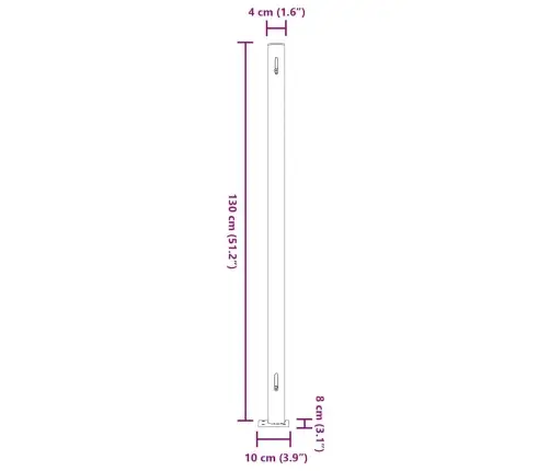 Izvelkama Sānu Markīze, Pelēka, 220X500 Cm Vidaxl