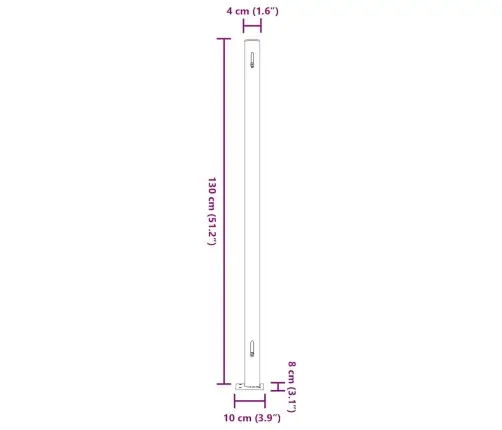 Lahtitõmmatav Terrassi Külgsein, 220 X 500 cm Punane
