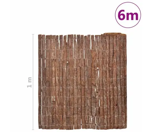Žievės Tvora Ruda 100 X 600 Cm Žievė Žievės Tvora Ruda 100 X 600 Cm Žievė