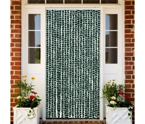 Užuolaida Nuo Vabzdžių, Žalia Ir Balta, 90X220 cm Šenilis