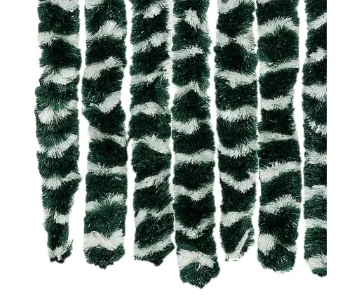 Kukaiņu Aizkars, 100X220 Cm, Zaļš Un Balts Šenils Vidaxl