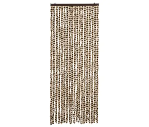 Kukaiņu Aizkars, 56X185 Cm, Bēšs Un Brūns Šenils Vidaxl