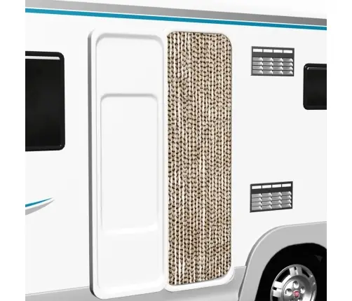 Kukaiņu Aizkars, 56X185 Cm, Bēšs Un Brūns Šenils Vidaxl