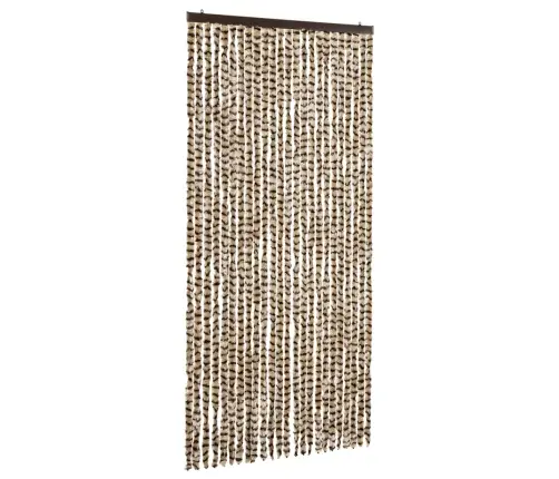 Kukaiņu Aizkars, 100X220 Cm, Bēšs Un Brūns Šenils Vidaxl