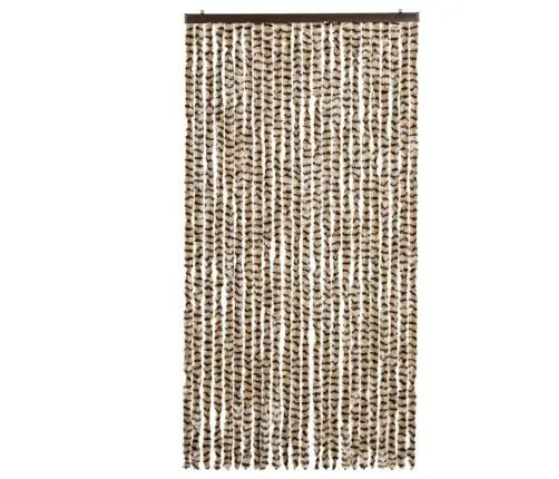 Kukaiņu Aizkars, 100X220 Cm, Bēšs Un Brūns Šenils Vidaxl