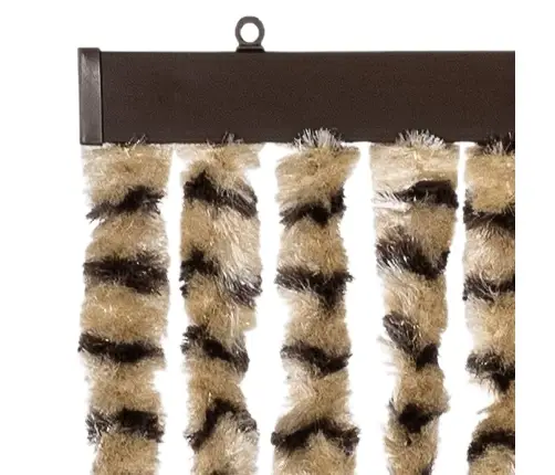 Kukaiņu Aizkars, 100X220 Cm, Bēšs Un Brūns Šenils Vidaxl