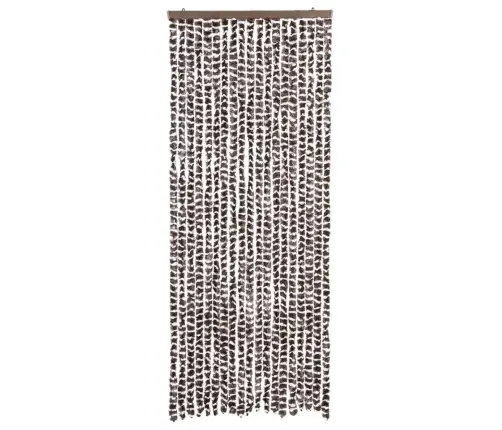 Kukaiņu Aizkars, 56X185 Cm, Brūns Un Balts Šenils Vidaxl