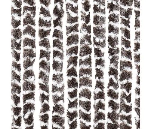 Kukaiņu Aizkars, 56X185 Cm, Brūns Un Balts Šenils Vidaxl