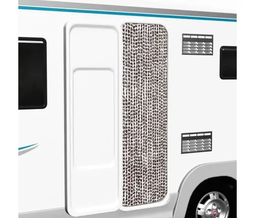 Kukaiņu Aizkars, 56X185 Cm, Brūns Un Balts Šenils Vidaxl