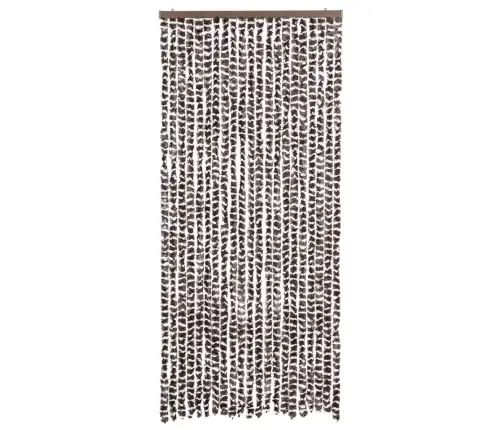 Kukaiņu Aizkars, 90X220 Cm, Brūns Un Balts Šenils Vidaxl