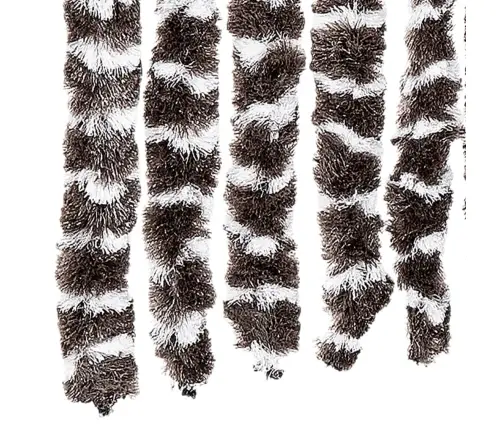 Kukaiņu Aizkars, 90X220 Cm, Brūns Un Balts Šenils Vidaxl