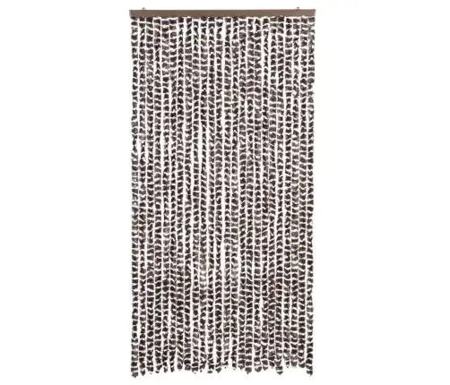 Kukaiņu Aizkars, 100X220 Cm, Brūns Un Balts Šenils Vidaxl