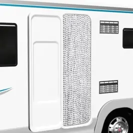 Kukaiņu Aizkars, 56X185 Cm, Gaiši Un Tumši Pelēks Šenils Vidaxl