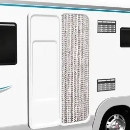 Kukaiņu Aizkars, 56X185 Cm, Pelēkbrūns Un Balts Šenils Vidaxl