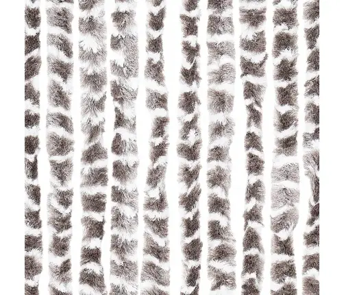 Kukaiņu Aizkars, 100X220 Cm, Pelēkbrūns Un Balts Šenils Vidaxl