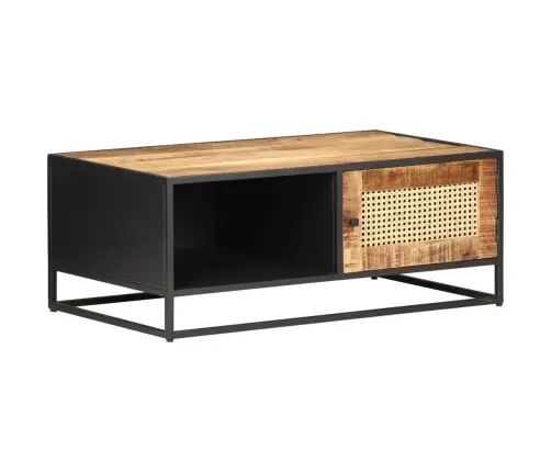 Kafijas Galdiņš, 90X50X35 Cm, Mango Koks Un Dabīgas Niedres Vidaxl Kafijas Galdiņš, 90X50X35 Cm, Mango Koks Un Dabīgas Niedres Vidaxl