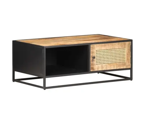 Kafijas Galdiņš, 90X50X35 Cm, Mango Koks Un Dabīgas Niedres Vidaxl Kafijas Galdiņš, 90X50X35 Cm, Mango Koks Un Dabīgas Niedres Vidaxl