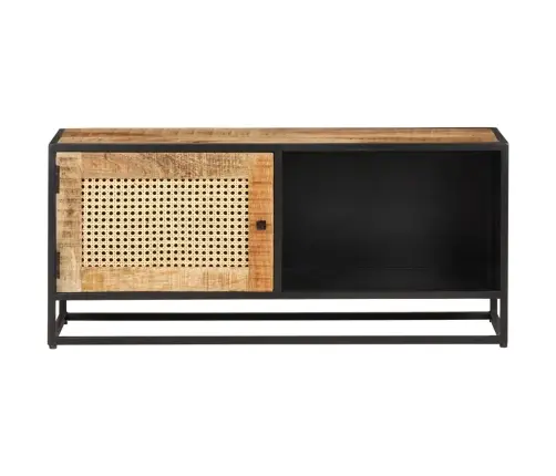 Tv Skapītis, 90X30X40 Cm, Mango Koks Un Dabīgas Niedres Vidaxl
