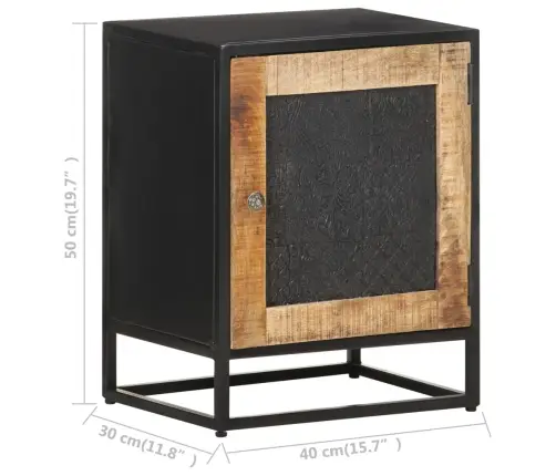 Naktsskapītis, 40X30X50 Cm, Neapstrādāts Mango Koks Vidaxl