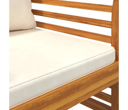 Tugitoolid Kreemjasvalgete Patjadega, 2 Tk, Akaatsiapuit