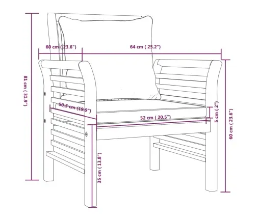 Krėslai Su Tamsiai Pilkomis Pagalvėlėmis, 2Vnt., Akacija