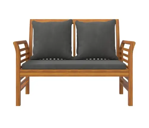 Sols Ar Tumši Pelēkiem Matračiem, Akācijas Masīvkoks  Vidaxl