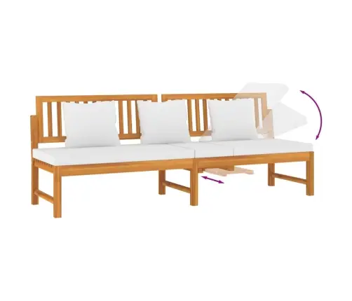 Dīvāngulta Ar Matračiem, 200X60X75 Cm, Akācijas Masīvkoks Vidaxl