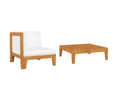 2-Daļīgs Dārza Atpūtas Mēbeļu Komplekts Ar Matračiem, Akācija Vidaxl 2-Daļīgs Dārza Atpūtas Mēbeļu Komplekts Ar Matračiem, Akācija Vidaxl