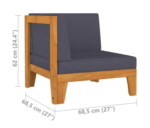 2-Daļīgs Dārza Atpūtas Mēbeļu Komplekts, Akācijas Masīvkoks Vidaxl