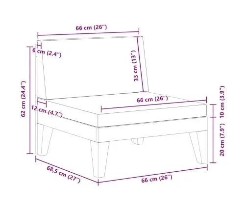 Modulinė Vidurinė Sofos Dalis Su Kreminėmis Pagalvėmis, Akacija
